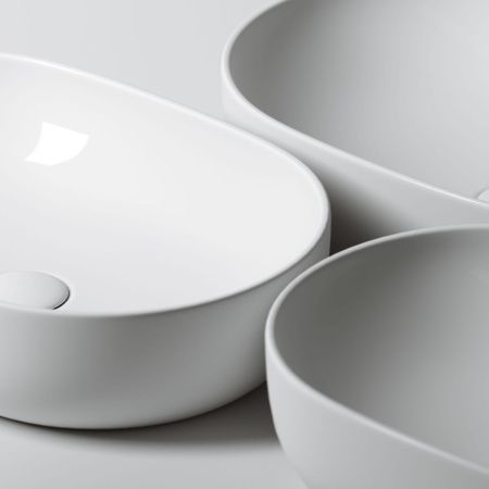 Раковина из сантехнического фарфора Ceramica Nova ELEMENT CN6047 60х40 накладная цвет белый без отверстий под смеситель