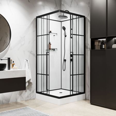 Душевая кабина Niagara Standart ST100/15QR/KL/BKT 100х100 квадратная без крыши ориентация универсальная
