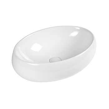 Раковина из сантехнического фарфора Bond Oval S58-490 49х35 накладная цвет белый глянцевый