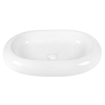 Раковина из сантехнического фарфора Bond Oval S58-640 60х40 накладная цвет белый без отверстий под смеситель