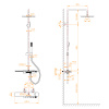 Душевая стойка RGW Shower Panels (Шоувер панелс) 51140134-06 настенная цвет золото с термостатом