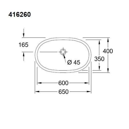 Раковина из сантехнического фарфора Villeroy Boch O.Novo 41626001 70х40 встраиваемая цвет белый без отверстий под смеситель