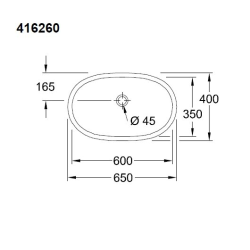 Раковина из сантехнического фарфора Villeroy Boch O.Novo 41626001 65х40 встраиваемая цвет белый - фото 2