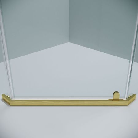 Душевой уголок Grossman Pragma 302.K33.03.1010.32.00 100х100 стекло прозрачное профиль золото без поддона