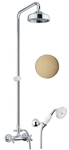 Душевая стойка Fiore 01ZZ0620 настенная цвет бронза - фото 2