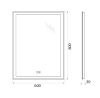 Зеркало с подсветкой и антизапотеванием BelBagno SPC-GRT-600-800-LED-TCH-WARM 60х80 подвесное