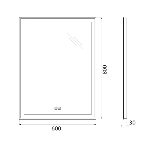 Зеркало BelBagno SPC-GRT-600-800-LED-TCH-WARM 60х80 - фото 5