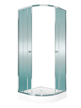 Душевой уголок Teymi Lina T00501 80х80 стекло прозрачное профиль хром с поддоном