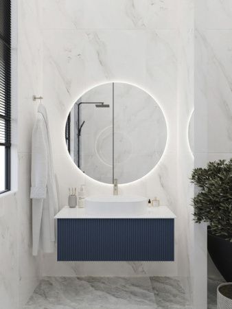 Тумба со столешницей La Fenice TERRA NFNC-01-TER-BG-100-3-GG 100х50 подвесная цвет синий