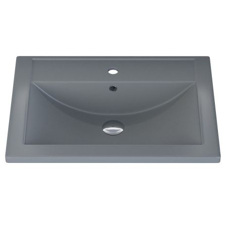 Раковина из искусственного камня Uperwood Foster Quartz 291030052 60х40 полувстраиваемая цвет серый