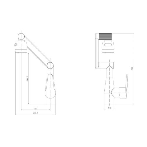 Смеситель для кухни Plstart PL4010 на мойку хром - фото 3