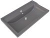 Раковина из искусственного камня Stella Polar Флур SP-00001728 80х50 встраиваемая цвет серый