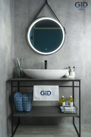 Раковина керамическая Gid Lago 51149 70х40 накладная цвет белый 1 отверстие под смеситель