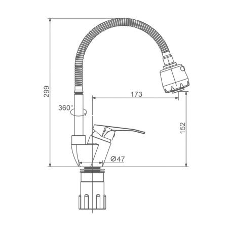Смеситель для кухни Splenka S202 S202.47.05 на мойку сатин