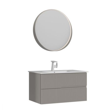 Тумба с раковиной Orka Moonlight 5001502 90х50 подвесная цвет бежевый