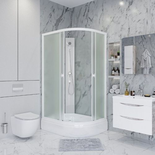 Душевая кабина Niagara Promo P90/80/26L/MT/BK 90х80 асимметричная без крыши ориентация левая - фото 3