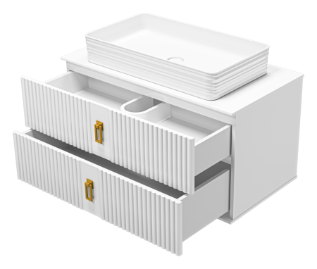 Тумба под раковину Brevita Sevilla SEV-09090-0102Я 90х50 подвесная цвет белый