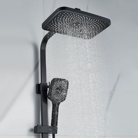 Душевая стойка Shevanik S7036H настенная цвет черный