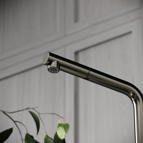 Смеситель для кухни Sancos Spin SC4015GG на мойку вороненая сталь - фото 5