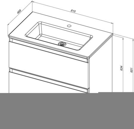 Тумба под раковину Allen Brau Eclipse 2.0 1.E1002.PWM 2.0 80х50 подвесная цвет серый