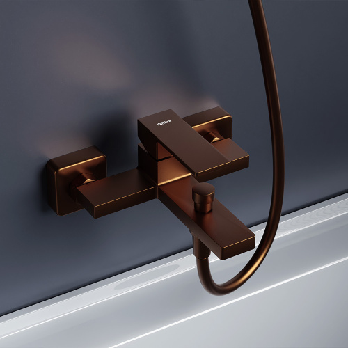 Смеситель для ванны и душа Damixa Gala 531000500 настенный розовое золото без термостата - фото 4