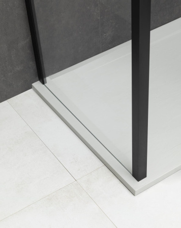 Душевой уголок Allen Brau Priority 3.31030.BBA + 3.31048.BBA 100х100 стекло прозрачное профиль черный без поддона