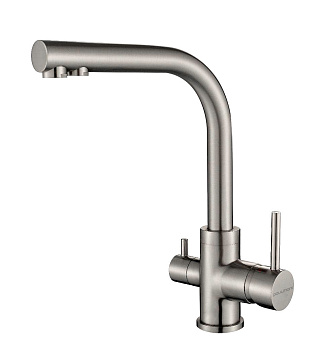 Смеситель для кухни Paulmark ESSEN Es213011-NI на раковину никель без термостата