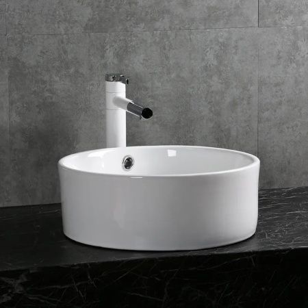 Раковина из сантехнического фарфора Cerutti SPA CR7022 40х40 накладная цвет белый без отверстий под смеситель