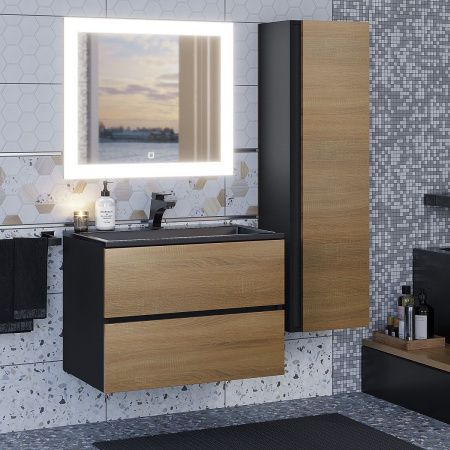 Тумба под раковину Uperwood Barsa 2930205157 70х50 подвесная цвет коричневый