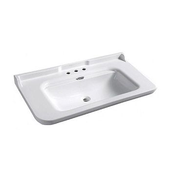 Раковина из сантехнического фарфора Kerasan Waldorf 4144K1bi/cr*3 120х60 подвесная цвет белый 3 отверстия под смеситель