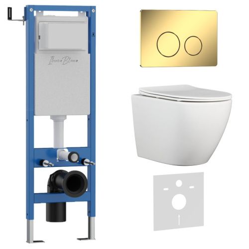 Комплект унитаз с инталляцией и клавишей смыва Iberica Blanca BILBAO ALTO IB.001M.BLA.234.816 - фото 2