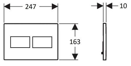Клавиша смыва механическая Creavit GP3007.00 цвет бронза
