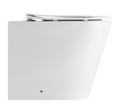 Унитаз приставной Iberica Blanca Burgos alto IB.BRA.334.1B1 белый с сиденьем микролифт безободковый смыв торнадо