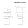 Кухонная мойка Ulgran Quartz Prima 760-09 76х50 цвет графит