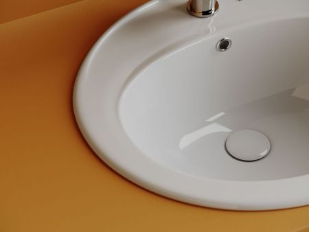 Раковина из сантехнического фарфора Ceramica Nova SUN CN6079 60х50 встраиваемая цвет белый 1 отверстие под смеситель