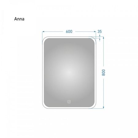 Зеркало с подсветкой Alavann Anna ALV0017001 60х80 подвесное