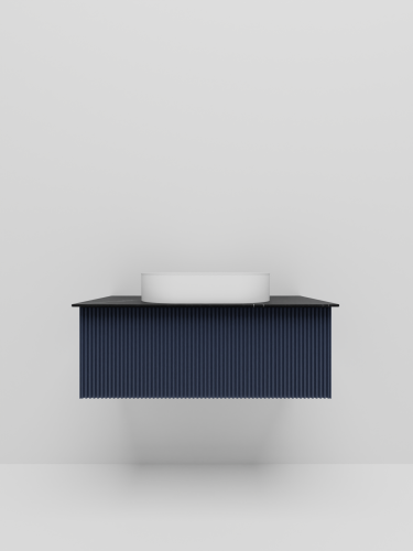 Тумба со столешницей La Fenice TERRA NFNC-01-TER-BG-100-3-GB 102х37х47 подвесная цвет синий - фото 2
