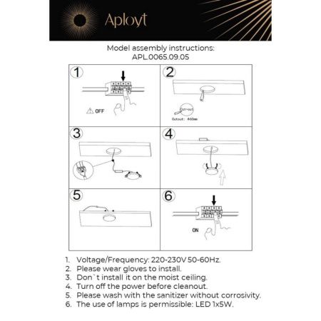 Светильник встраиваемый Aployt Tosia (Тосиа) APL.0065.09.05