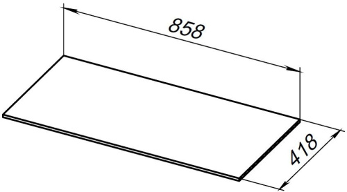 Столешница Allen Brau Liberty 1.330012.G 85,8х41,8х1 накладная