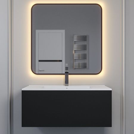 Тумба под раковину Uperwood Parma Premium 3930205467 90х50 подвесная цвет черный