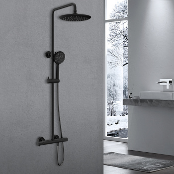 Душевая стойка Vincea Desire VSFS-1D0TMB настенная цвет черный