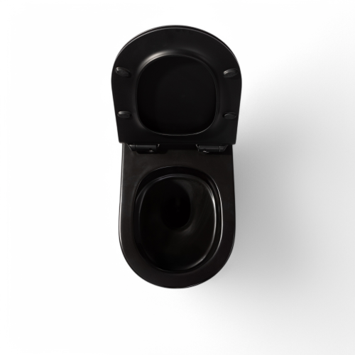 Унитаз подвесной CHARUS EWC700-121ВТ черный с сиденьем микролифт безободковый смыв торнадо - фото 4