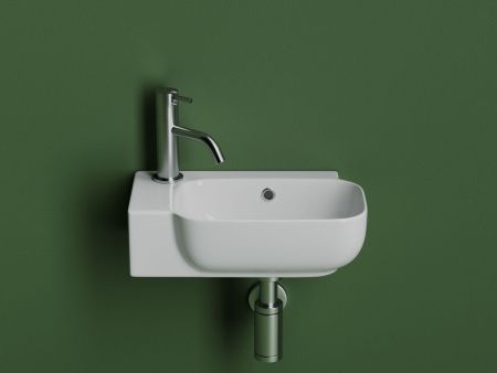 Раковина из сантехнического фарфора Ceramica Nova ELEMENT CN6074R 40х20 подвесная цвет белый 1 отверстие под смеситель