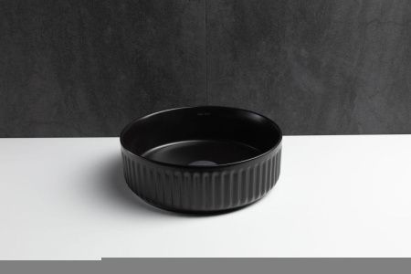 Раковина керамическая Allen Brau Fantasy 4.11032.31 40х40 накладная цвет черный без отверстий под смеситель