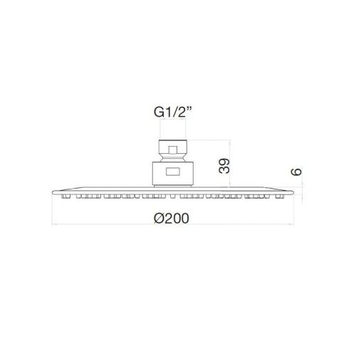 Верхний душ Webert AC1024015BRASS хром - фото 3