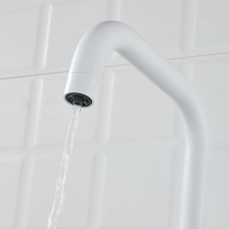 Смеситель для кухни Shevanik S528C на мойку белый