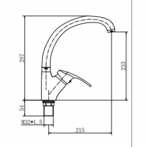 Смеситель для кухни Fashun A4106-2 на мойку хром - фото 3