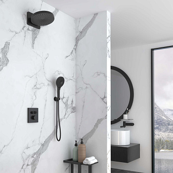 Душевая система Vincea Inspire VSFW-3I21MT1MB встраиваемая в стену с термостатом