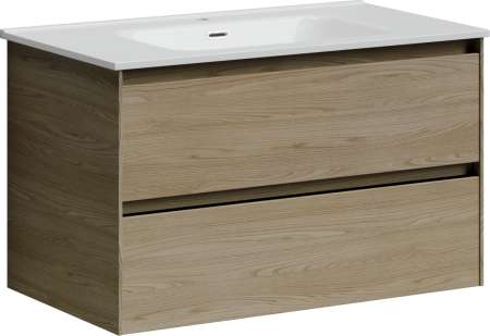 Тумба под раковину Sancos Cento CN80KE 80х50 подвесная цвет коричневый