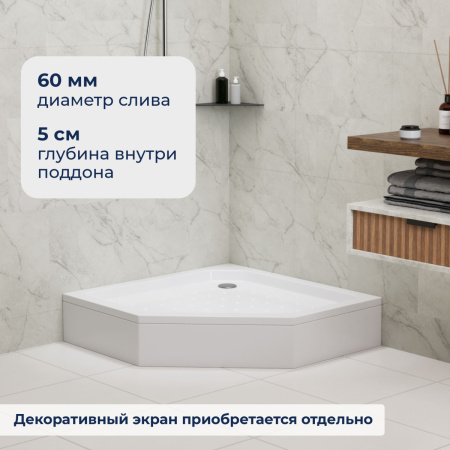 Душевой поддон акриловый RGW Acryl (Акриловые) 16180500-11 100х100 белый